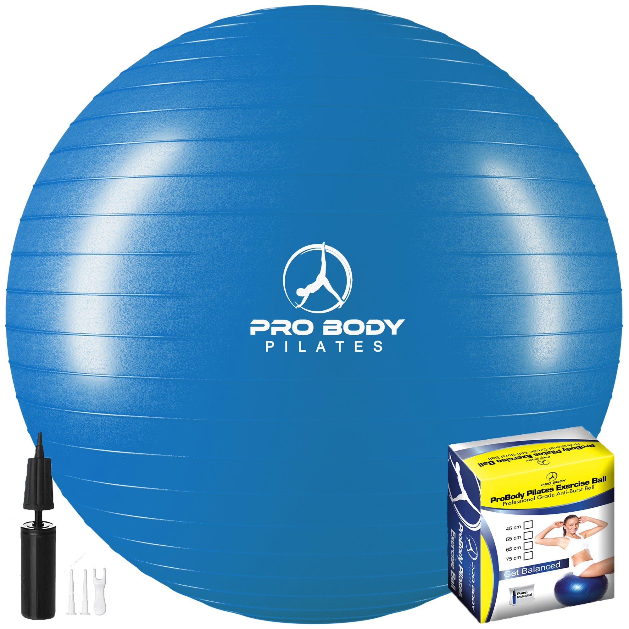 Yoga Ball for Pregnancy Fitness Balance Workout at Home Office and Physical Therapy Blue