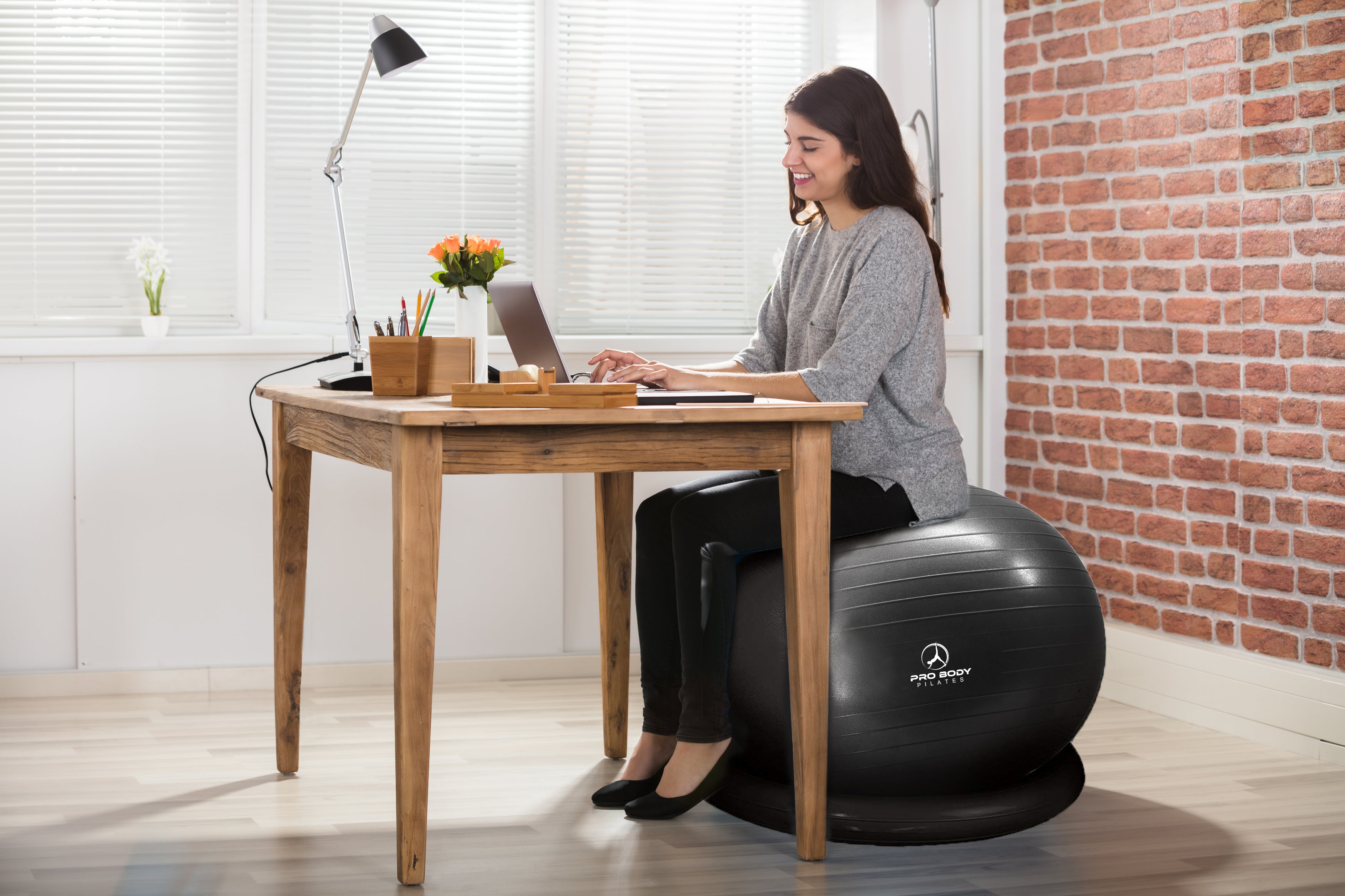 Active Sitting - Exercise Ball Chair for Office and Desk – ProBody Pilates