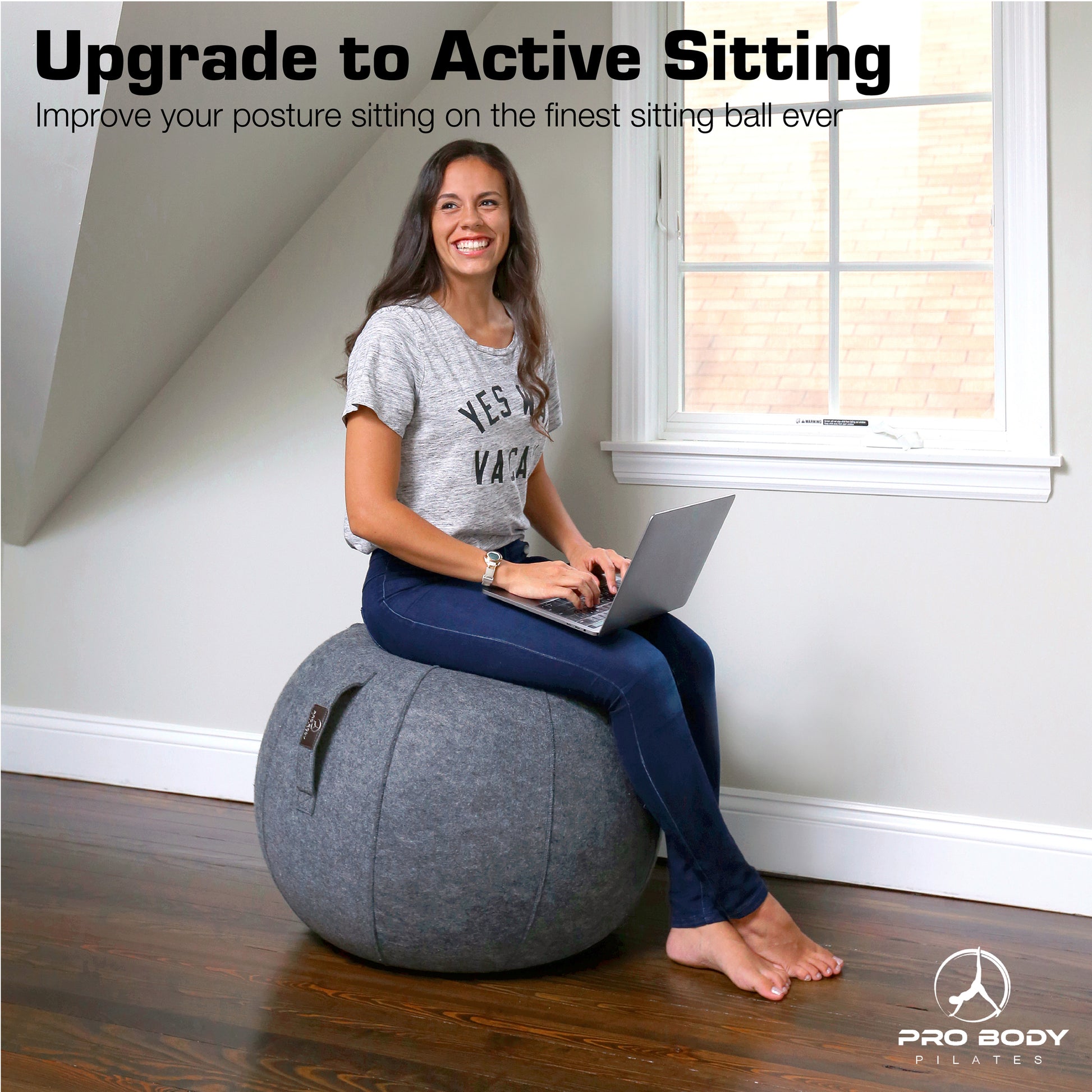 Enovi Lite Ball Chair, Yoga Ball Exercise Ball with Slipcover for