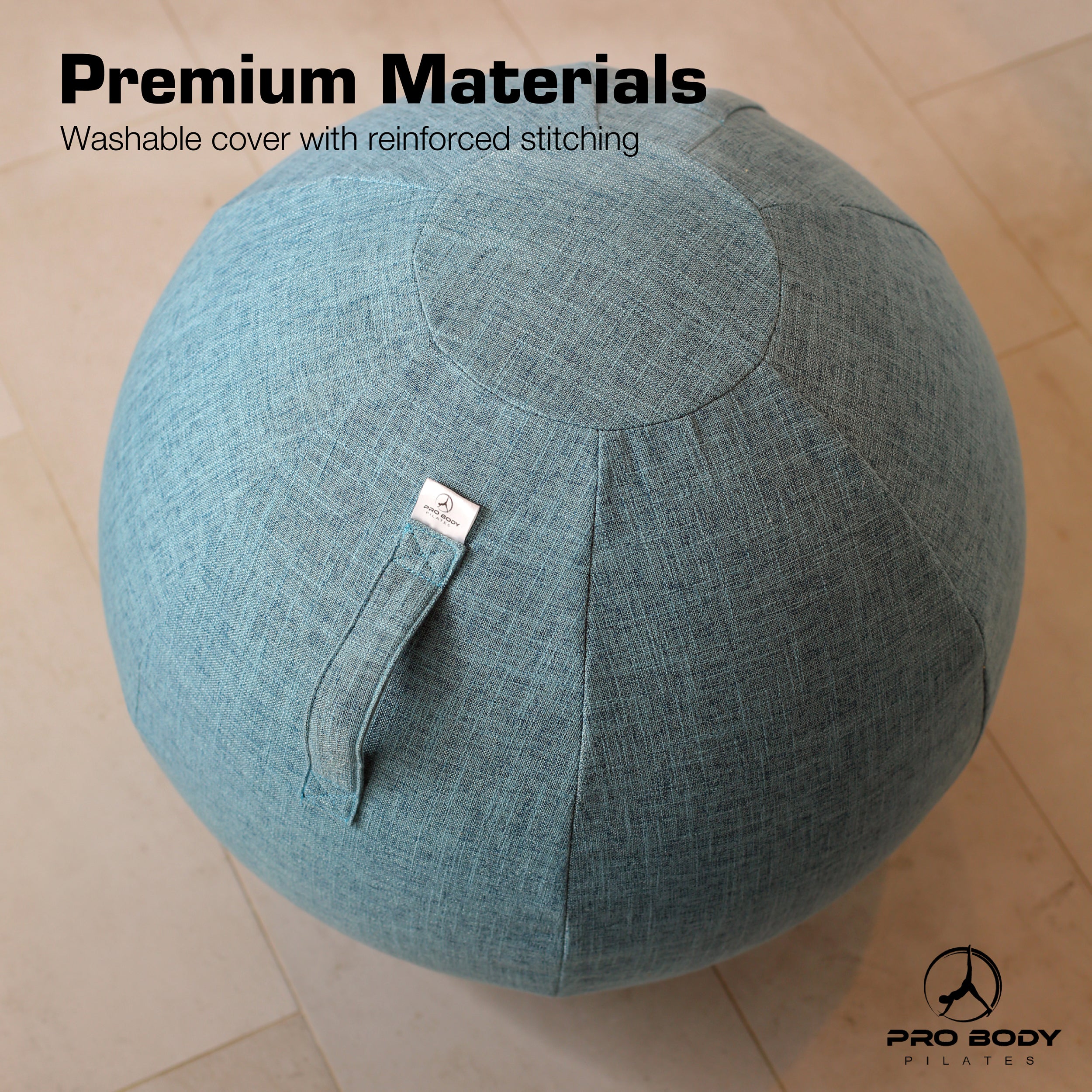 Exercise Ball Chair for Office and Desk (Cotton-Linen) – ProBody