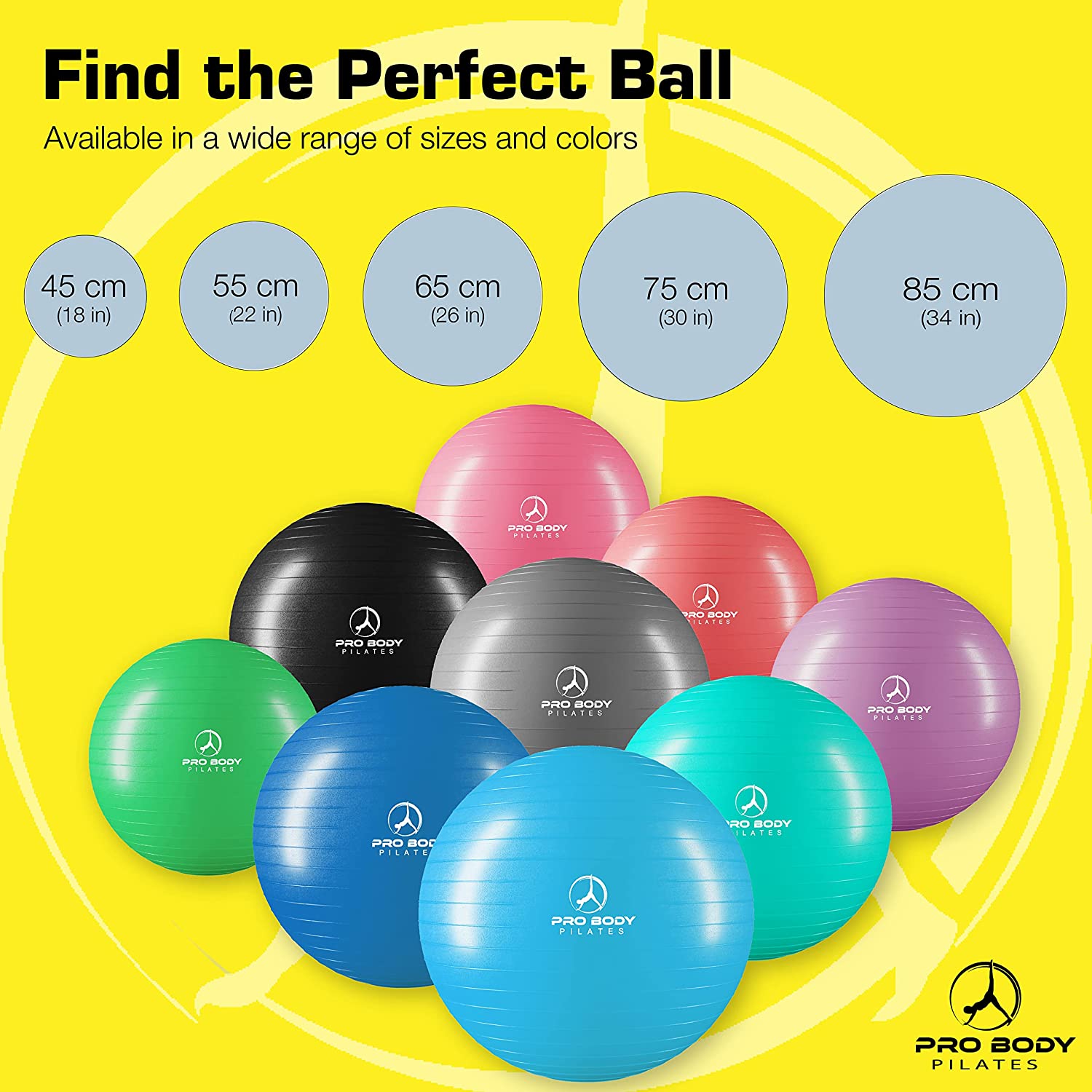 Exercise Ball - Balance Ball for Pilates - Yoga Ball - Ease Labor and  Delivery with Birthing Ball - Increase Fitness with Anti-Burst Stability  Ball, Air Pump Included (Pink/65cm) : Buy Online