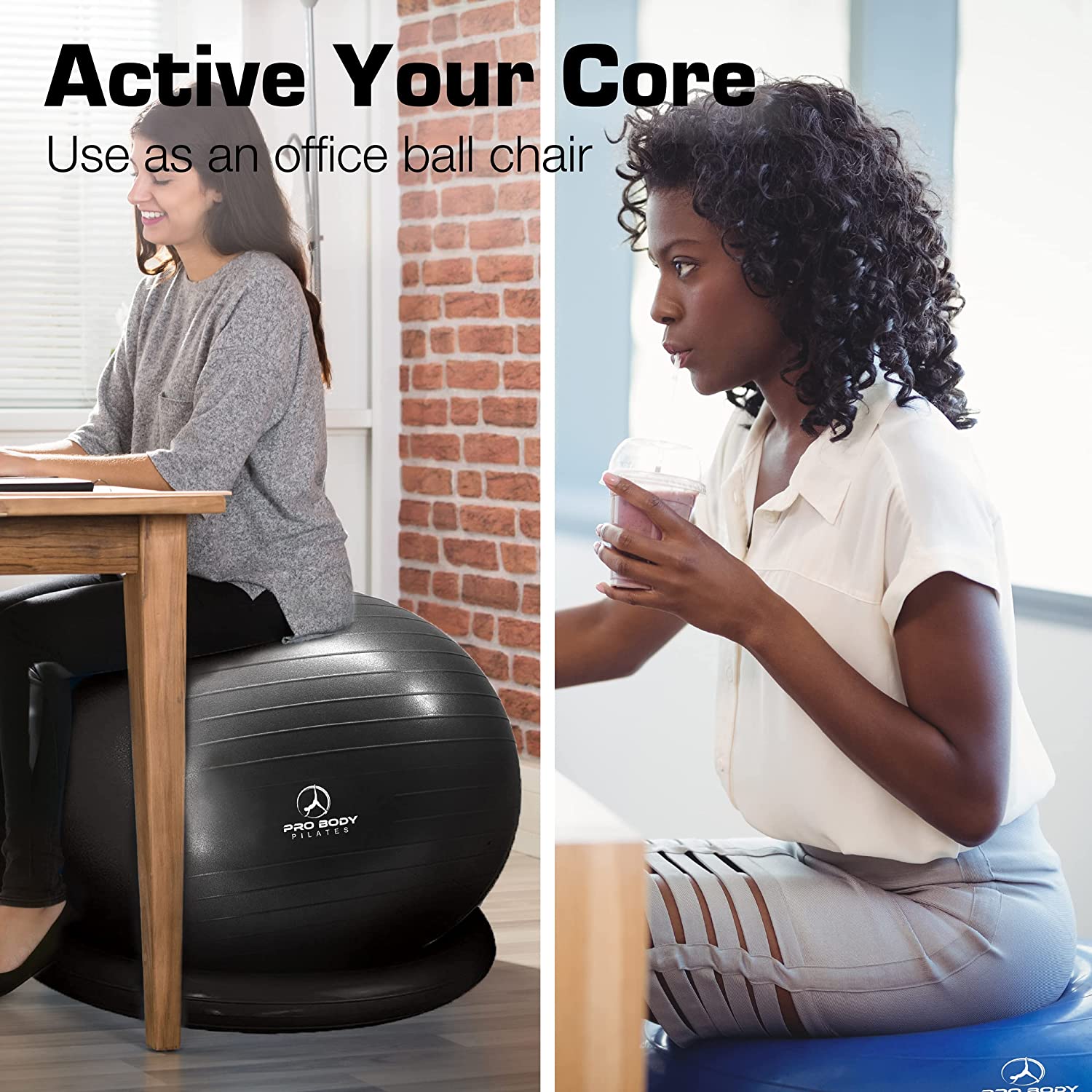 Stability ball best sale as chair