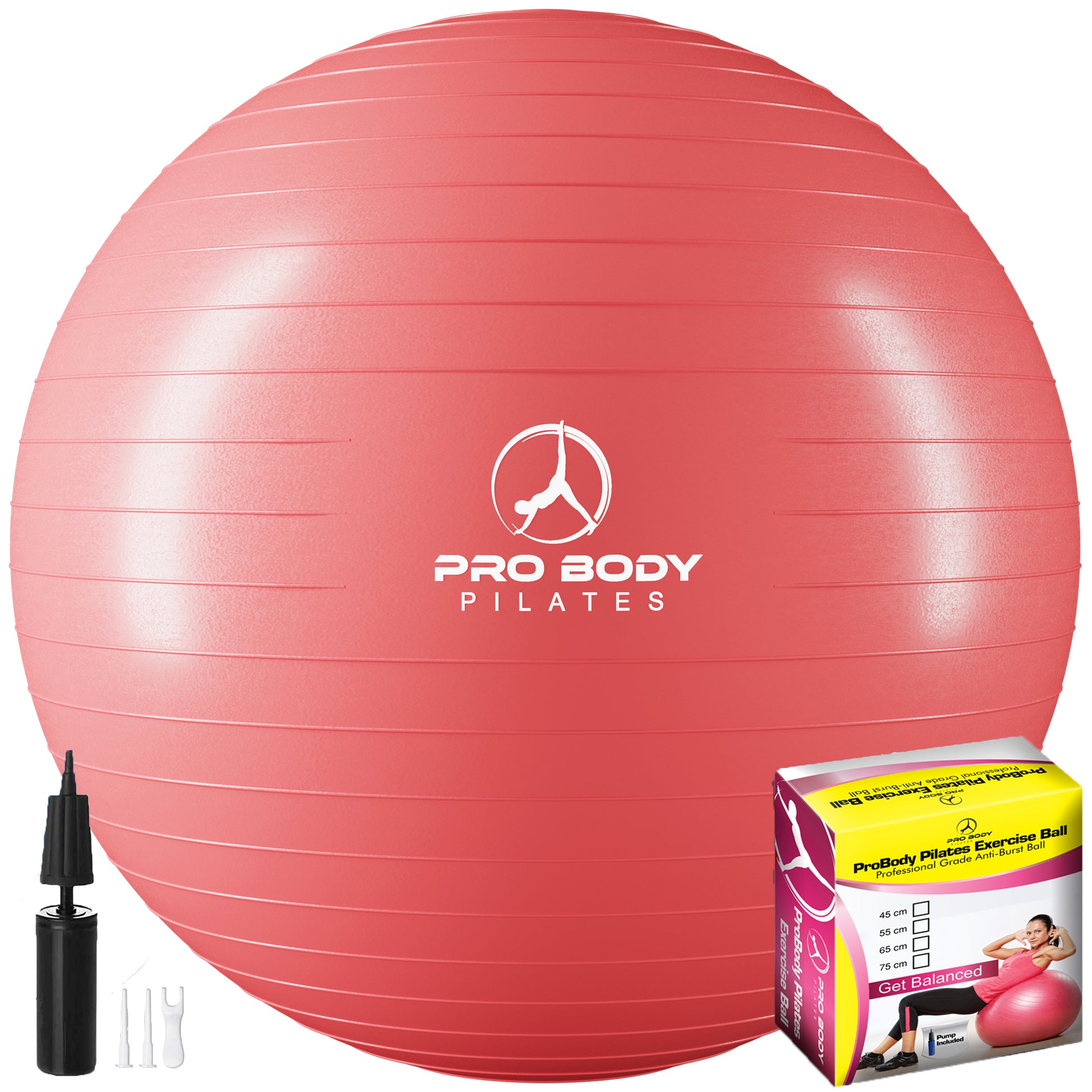 Exercise Ball Professional Grade Anti-Burst Fitness, Balance Ball for  Pilates, Yoga, Birthing, Stability Gym Workout Training and Physical Therapy